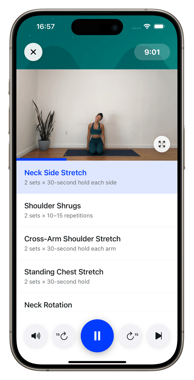 StretchOwl App Scanner Screen